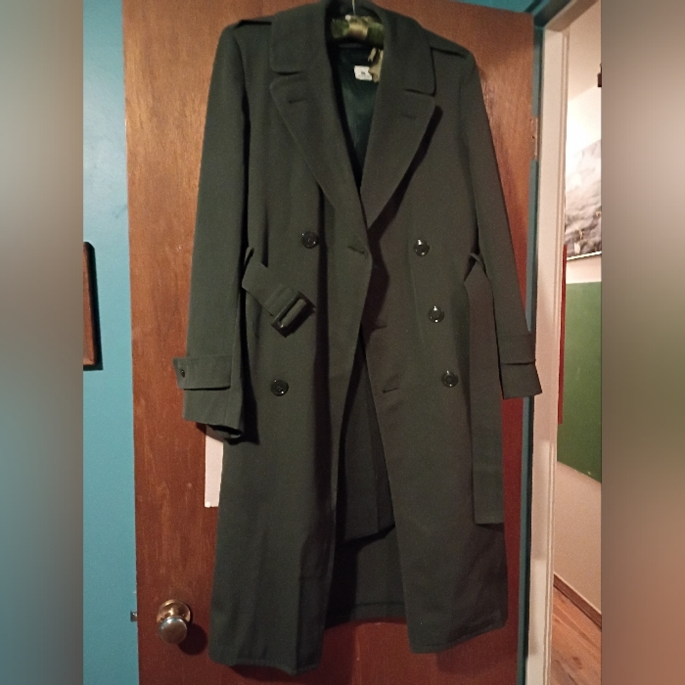 Men's Green Double-Breasted Coat